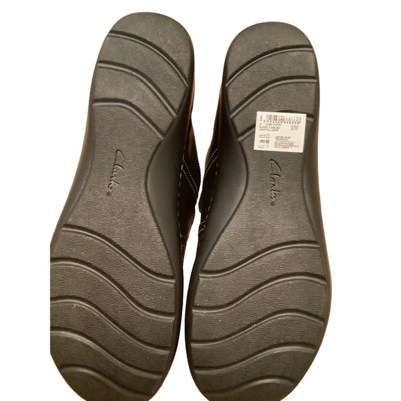 CLARKS COLLECTION ULTIMATE COMFORT WOMEN’S CORA BLACK LEATHER SHOES 12M NWOB - Picture 9 of 9